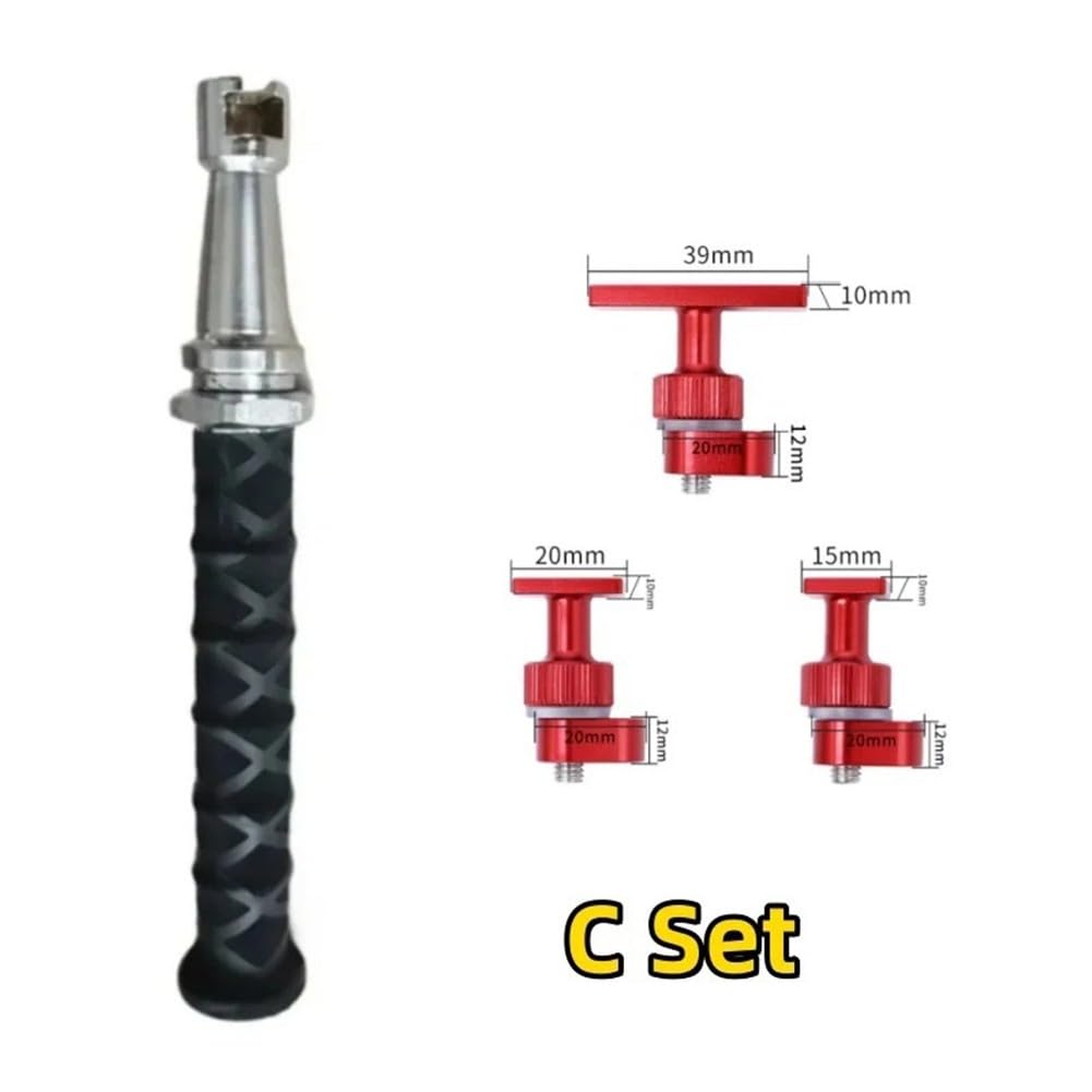 Martello telescopico scorrevole per riparazione ammaccature, 27-38 cm, kit di estrattore regolabile per la rimozione dei danni da grandine, set di fissaggio per ammaccature dell'auto con 4 o
