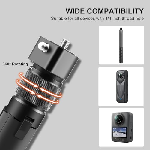 Image of PULUZ Bullet Time Handle Tripod Multi-Functional Tabletop Fold Tripod for Insta360 X4, Insta 360 X3, ONE RS, Go pro Hero 11 10 9 5 4 3 Sport Action Camera Accessories