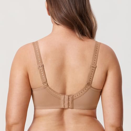 Image of DELIMIRA Women's Plus Size Full Coverage Underwire Unlined Minimizer Lace Bra