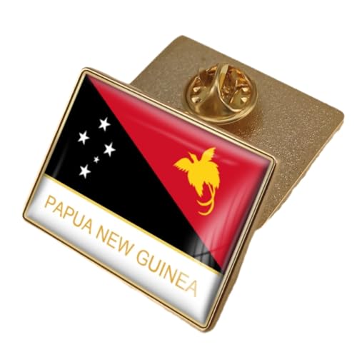 Broche de Papúa Nueva Guinea con cristal epoxi brillante para solapa