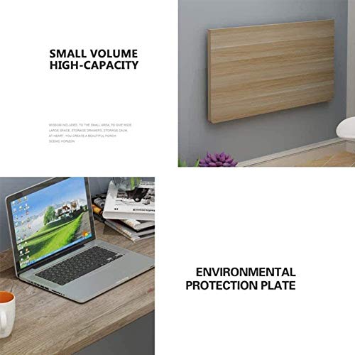 Table pliante murale bois et support métal design minimaliste