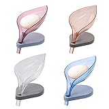 【Dreieckiges Umleitungsdesign】Das dreieckige Umleitungsdesign der Seifenschale lässt Wasser direkt aus der Umleitungsöffnung in die Spüle fließen, hält die Seife trocken und reduziert Abfall.