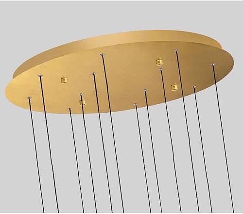 Miniatura 3 de Candelabro de araña, moderno candelabro de entrada de vestíbulo alto, escalera de espiral dúplex, tubo largo, lámpara de iluminación de techo,