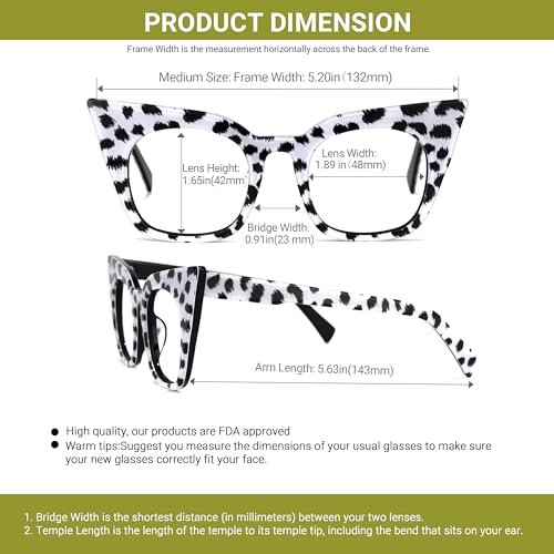 Image of VOOGLAM Cateye Blue Light Glasses for Women Anti Eyestrain Dry Eyes Computer Phone TV Eyewear
