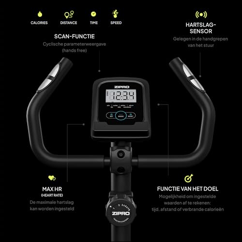 Zipro One S Magnetische fitnessfiets voor volwassenen, tot 110 kg, zwart, één maat, eenheidsmaat - Afbeelding 5