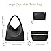 DAILANDO Fashion Woven Tote Bag For Women, Soft Hobo Weave Shoulder Purse With Insert Organizer (Version 2-Black)