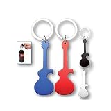 4 Colores Surtidos Lote de 20 Llaveros Abrebotellas Guitarra - Llaveros Abridores Hombres Mujeres diseño Moderno Baratos y originales