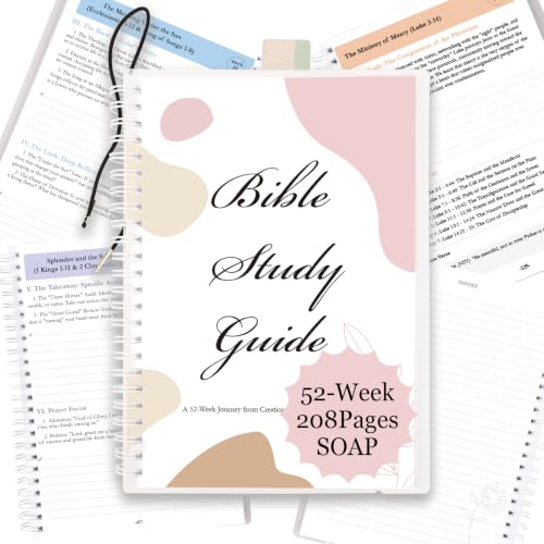 Image of 52-Week Bible in a Year Spiral Bible Study Guide Notebook Journal Planner