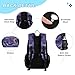 ALAZA Moon Stars Purple Galaxy Backpack and Lunch Bag Set School Bag Bookbag Casual Daypacks for Kids Girls Boys Teens