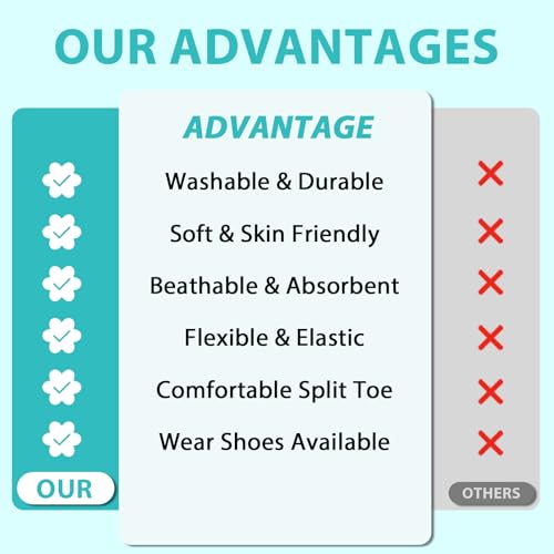 Usmlicer 2 Stück Hallux Valgus Socken, Hallux valgus korrektur, hallux valgus bandage mit Silikonpads, ballenpolster vorfuß in weichem Silikon für Männer und Frauen, Universalgröße