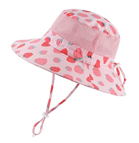 Image of Home Prefer UPF50+ Wide Brim Sun Hat Boys Girls Sun Protection Hat Zoo Beach Swim Safari Bucket Hat for Baby Toddler Kid
