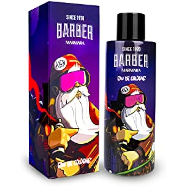 BARBER MARMARA X-MAS Limited Edition Eau de Cologne 500 ml, męska butelka na wodę zapachową, szklana butelka na prezent, perfumy męskie, po goleniu Cologne Barber