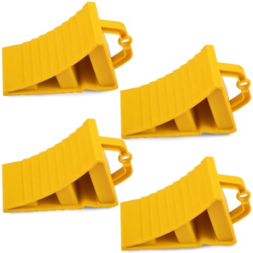 GAsupply Lot de 4 cales de roue en plastique avec poignée -...