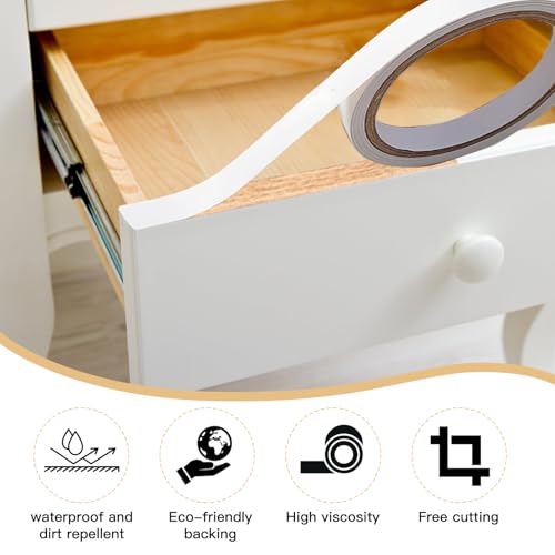 18mm X 10m Melamine Edge Banding, White Self-Adhesive Furniture Edging Strip Without Ironing Pre-Glued Veneer Tape For Furniture Restoration, Cabinet Repair ,Wooden Panels, Easy DIY Application - Image 3