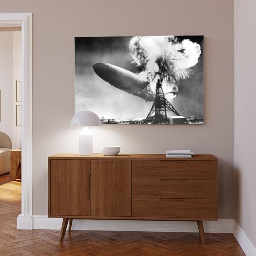 Cadre à suspendre Hindenburg impression sur toile mur vide déco