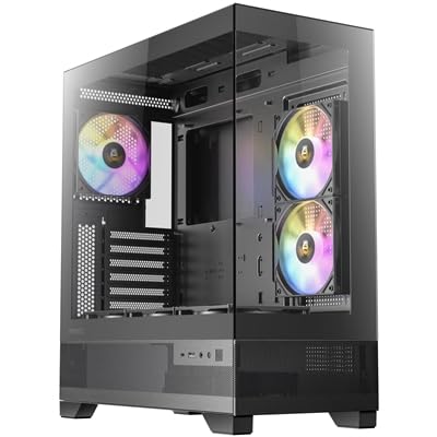 Antec CX700 RGB Elite Gaming PC Case, 2 x 120mm RGB Fan on Side, 3 x 120mm Fan on Bottom, 1x 120mm RGB Fan on Rear Cabinet (Black) (B0D54QT6VG) Amazon Price History, Amazon Price Tracker