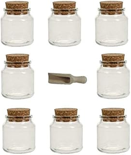 Viva Haushaltswaren set of 8 spice jars/tins, Glass, 150ml