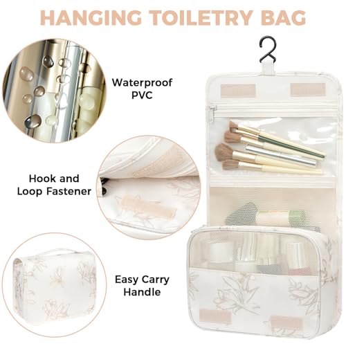 Image of BAGAIL 9 Set Packing Cubes with Packing List Luggage Packing Organizers for Travel Accessories (Pink floral)