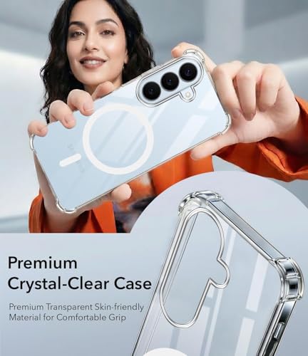 Image of Jkobi Shockproof Crystal-Clear Back Cover for Samsung Galaxy S26 5G (Magsafe Wireless Support | Drop & Camera Protection | Hard Polycarbonate)