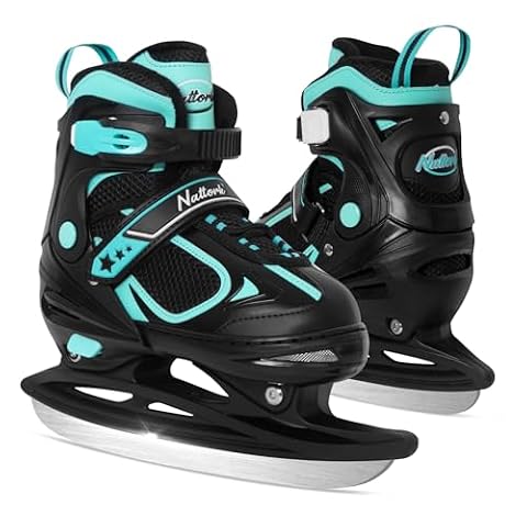 Nattork Ice Skates for Kids, Boys and Girls, Hockey Lace-Up Adjustable Skates Soft Padding and… — $39.99 (20% off)