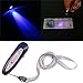TopHomer Multi-Function Mini 2 in 1 Handheld UV Counterfeit Bill Detector with Detachable Lanyard for Bill Currency Document Easy to Carry