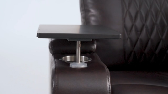 Merax Electric Recliner Chair TV armchair with USB Charge Port, 360 Swivel Tray Table, Hand in-Arm Storage, and Cup Holders, Ambient Lighting Gaming Recliner Chair Home Theater Seating (Black)