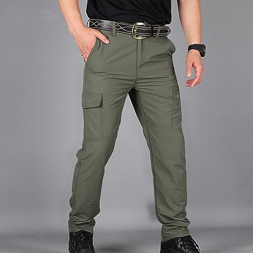 Tactical Pants for Men Cargo Hiking Outdoor Stretch Pants Waterproof Quick Dry Work Trousers with Multi Pockets3