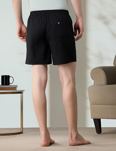 Image of Amazon Brand - Symbol Men Cotton Printed Boxer Shorts (Combo Pack of 2) Casual | Underwear | Half Pants | Short Pant - Regular Fit with Slant Pocket