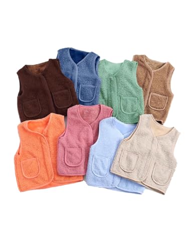 Toddler Boys Girls Sleeveless Jacket Vest Full Zipper Fleece Waistcoat Little Kids Fall Winter Warm Outerwear2