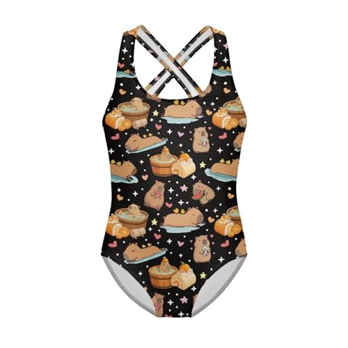 Image of Girls One Piece Swimsuits Size 5-14 Kawaii Gymnastics Leotard for Beach Vacations
