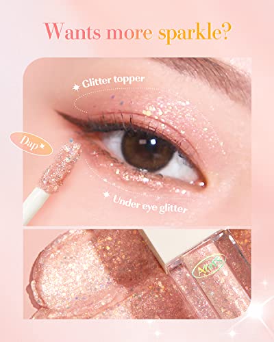 Amts Webtoon True Beauty, Some Love Liquid Glitter Eyeshadow Highlighter Makeup, Korean Makeup, K Drama Bling Twinkle Glow Under Eye, Highly Pigmented, Long Lasting, Quick Drying, Edition #TOP4