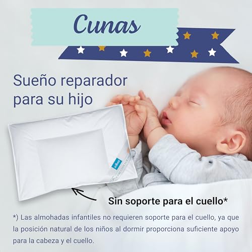 Miniatura 2 de Zollner Almohada Para Cuna Niño, Plumón Y Pluma De Ganso, 40x60 Cm