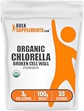 BulkSupplements.com Organic Chlorella Powder - Broken Cell Wall, Green Superfood Powder, Chlorella Supplement - Gluten Free, 3g per Serving, 100g (3.5 oz) (Pack of 1)