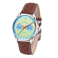 TOPHILL Classic Vintage 1963 40 mm Mechanische Herren-Fliegeruhr Chronograph mit Handaufzug, Kaliber ST1901 Seagull, Saphirglas, Gehäuse aus Edelstahl (Grün) – Ansicht 3