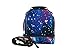 Glowintime Kids Galaxy Lunch Bag Insulated Dual Compartment with Bottle Holder 2 Compartments with Shoulder Strap for Boys and Girls