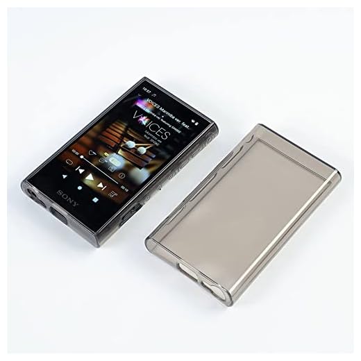 Soft Clear TPU Protective Shell Skin Case Cover for Sony Walkman NW-A300 Series NW-A306 NW-A307 (Clear Black case)