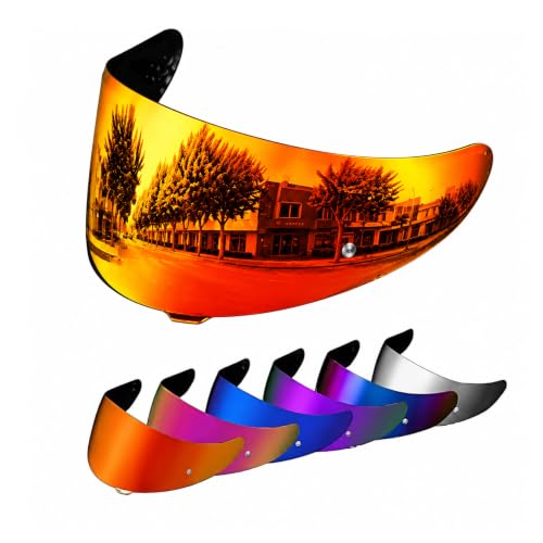 Image of PSLER Shatterproof Helmet Visor for HJ17,C90,C91,SY&CL-MAX 3,Deep Gold Red | Impact-Resistant ,UV400 Protection, Motorcycle Tinted Face Shield for HJ17,C90,C91,CL-MAX 2, IS-MAX BT, SY-MAX 3, IS-MAX 2