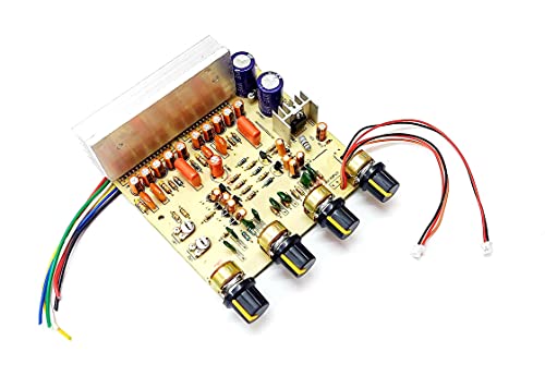Image of ERH India 4440 IC Board Amplifier Kit DIY Audio Dual Channel 4440 Dual IC Audio Amplifier Board with Bass, Treble, Volume and Balance Controller 12v DC Powered, Multi-coloured