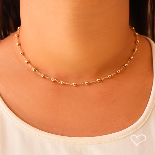Biana Choker Bolinhas Banhado Ouro 18k