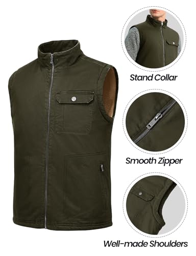 Chaleco térmico para hombre Rdruko de algodón para abrigarse de forma cómoda 7