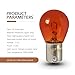 Hugwits 10 PCS 1156 Turn Signal Light Bulbs, P21W 1141 S25 12V 21W BA15S High Brightness Halogen Bulbs, Single Contact Long Life Bulb Replacement for Reverse Light, Universal for Most Cars (Amber)