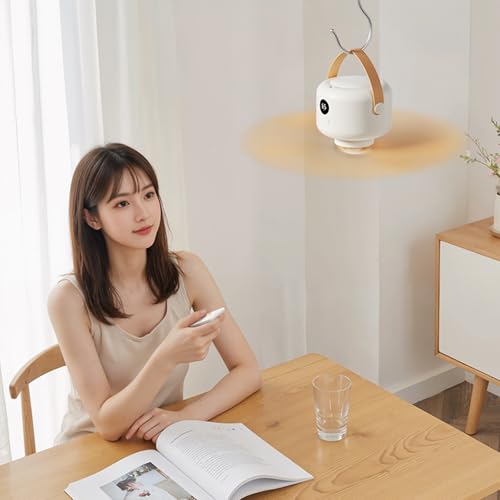 Ventilateur de plafond USB avec lumière LED intégrée et télécommande - 4