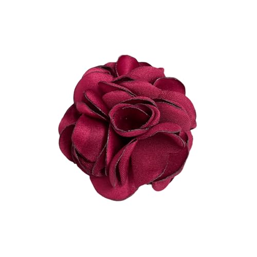 Image of Dainty Silk Rose Flower Brooch Lapel Pins for Women Men Handmade Fabric Flower Brooches Pin Classic for Wedding Party Dance Banquet Dress Suit Clothes Accessories Jewelry Gifts 60mm