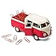 Magnetischer Büroklammerspender kompatibel mit VW Bus T1 Transporter Pritschenwagen inkl. Büroklammern – Mobile Office (rot)