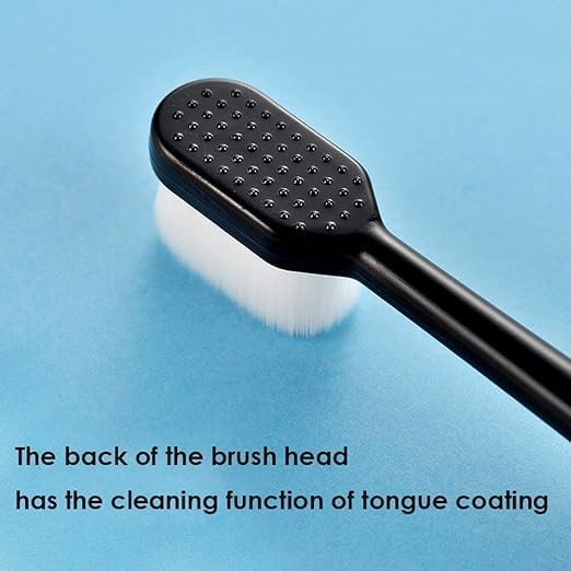 Glitzn Extra Soft Toothbrush, Ultra Soft-Bristled Adult Toothbrush Micro Nano 15000 Floss Bristle Good Cleaning Effect For Sensitive Teeth Oral Gum Recession, Manual,Multicolour (pack of 2) 2