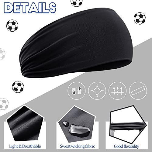 Image of Zhanmai 12 Pieces Boys Headbands 16 Inch Kids Sweatbands, Soft Athletic Sports Head Sweatband Headbands Wicking Elastic Hairband for Girls and Boys