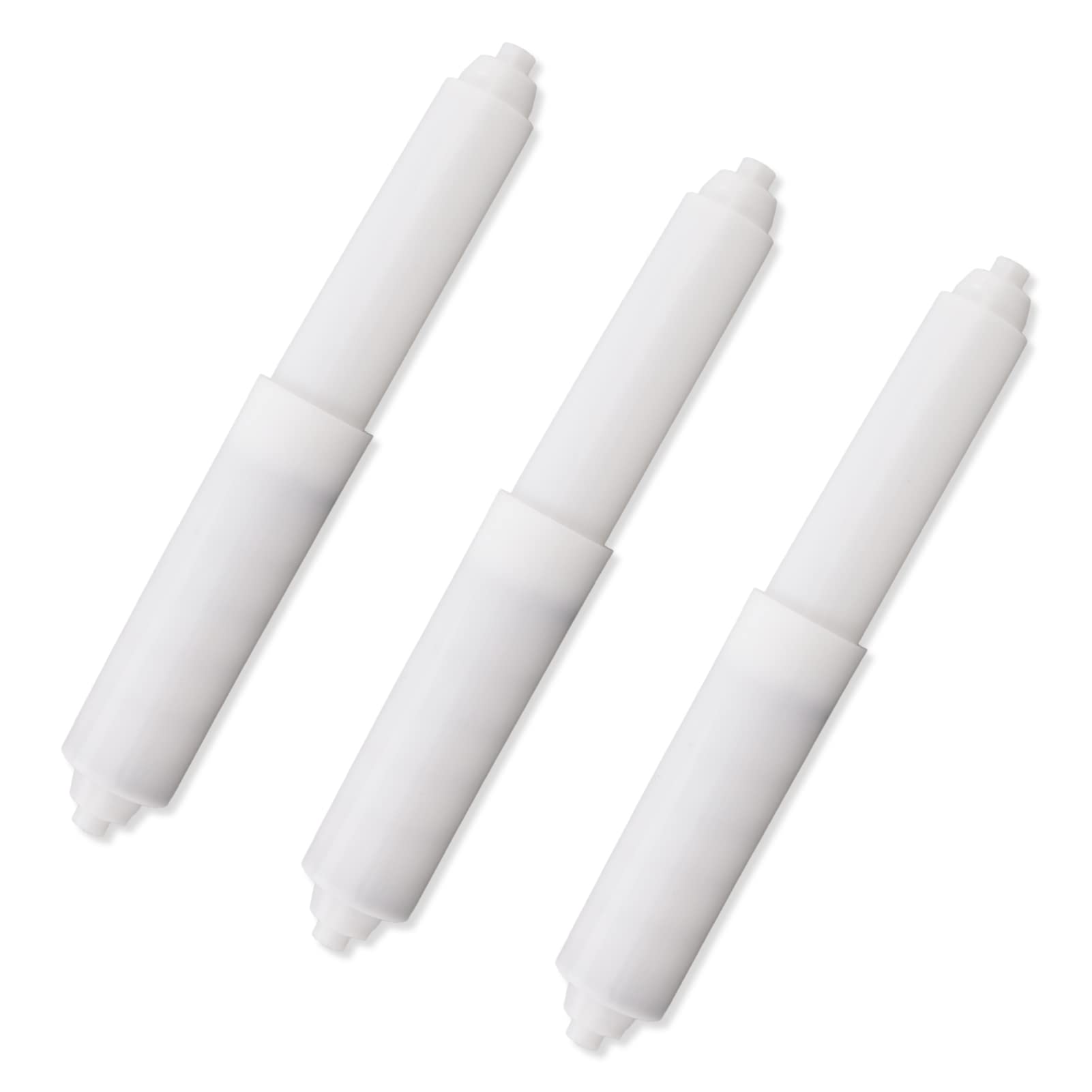 3 Pcs Toilet Paper Holder, Plastic Toilet Tissue Roll Holder Insert in bathroom Toilet Replacement Roller Spring Loaded