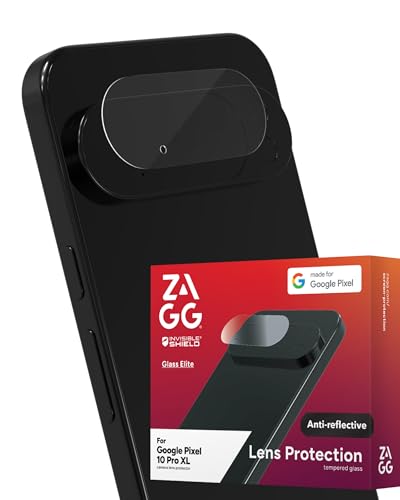 ZAGG Protetor de lente de câmera antirreflexo Glass Elite Google Pixel 10 Pro XL – Tecnologia antirreflexo, resistente a arranhões e impactos, sem manchas, materiais reciclados, ajuste preciso