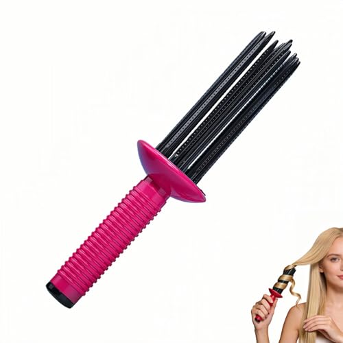 Volumizing Hair Brush Heat Resistant Curling & Blowout Brush with 17 Anti-Slip Teeth for Smooth Bouncy Curls - Salon Quality at Home Gentle on All Hair Types