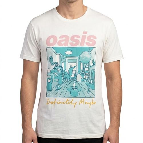 T-shirt Oasis Definitely Maybe en coton avec imprimé graphique musical de l'album